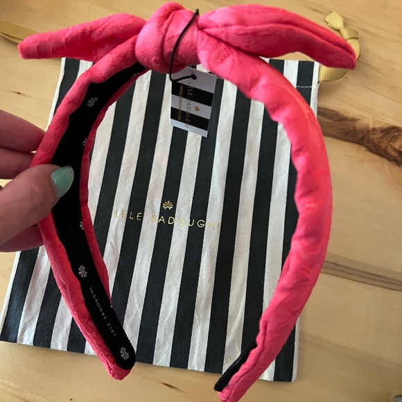 LELE SADOUGHI SLIM KNOTTED HEADBAND NWT PINK - Picture 4 of 4